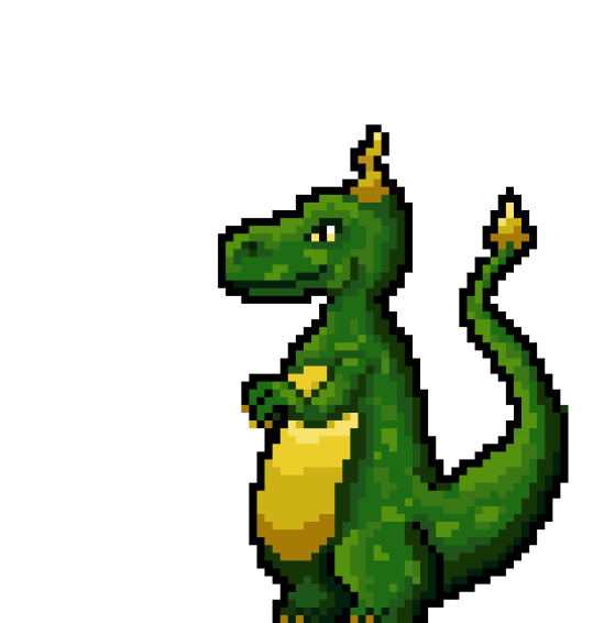 Imagen de dinosaurio en pixel art